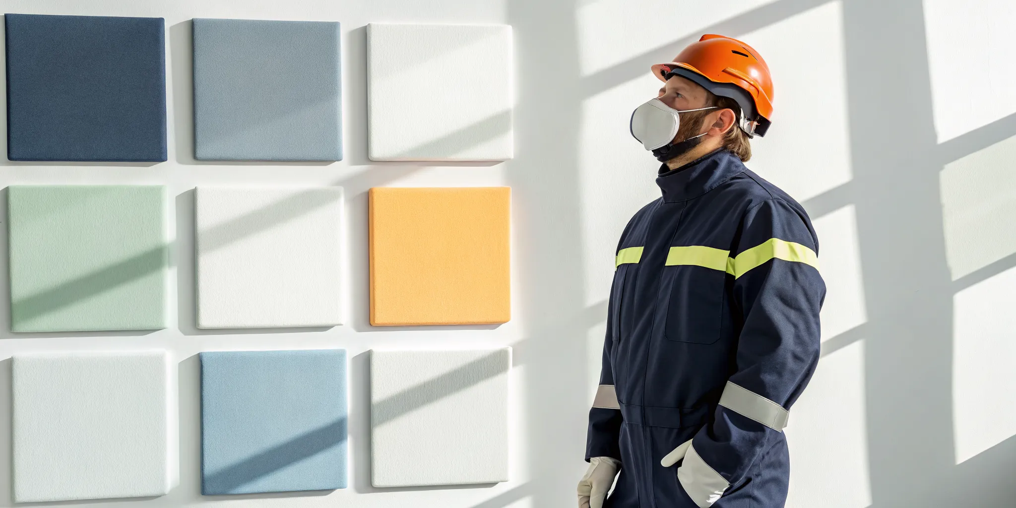 A person in protective gear safely cleaning up an outdoor sewage spill.