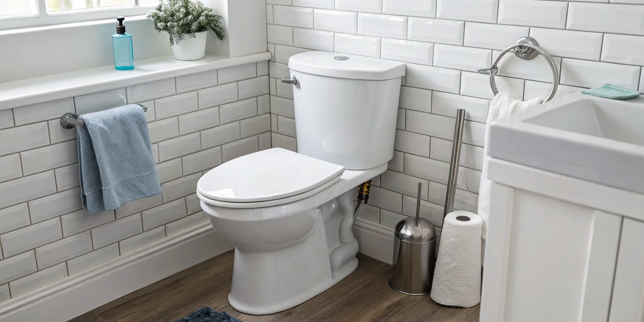 A white toilet, the focus of a DIY project on how to repair a toilet that keeps running.