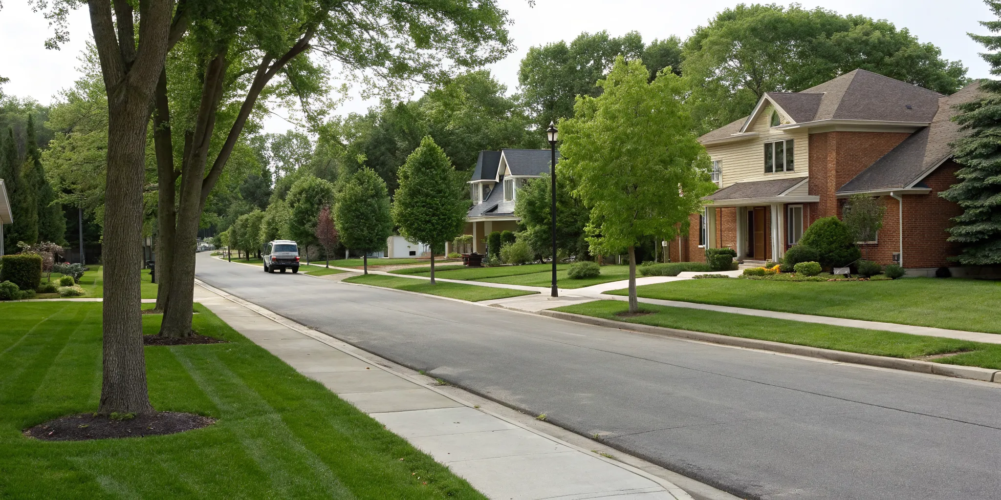 A West Bloomfield, MI home's yard saved from digging by trenchless sewer repair.