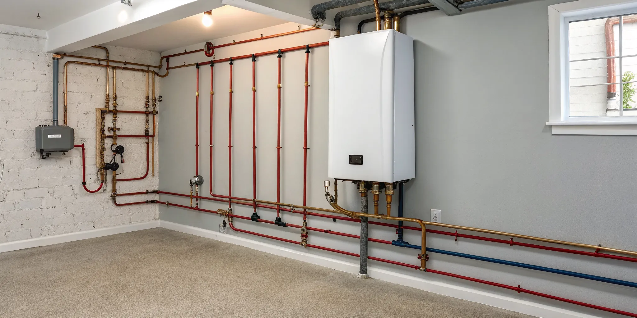 Completed tankless water heater installation in a Ferndale, MI home.