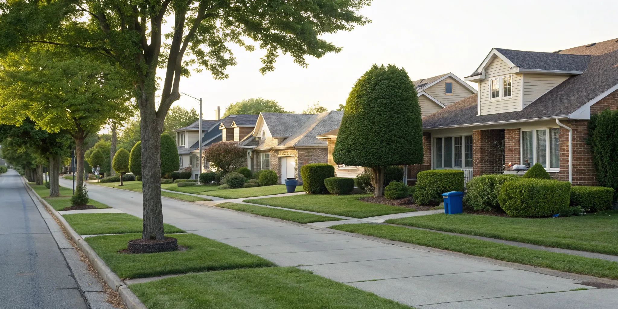 Trenchless sewer repair in Ferndale, MI, preserving a home's lawn and landscaping.