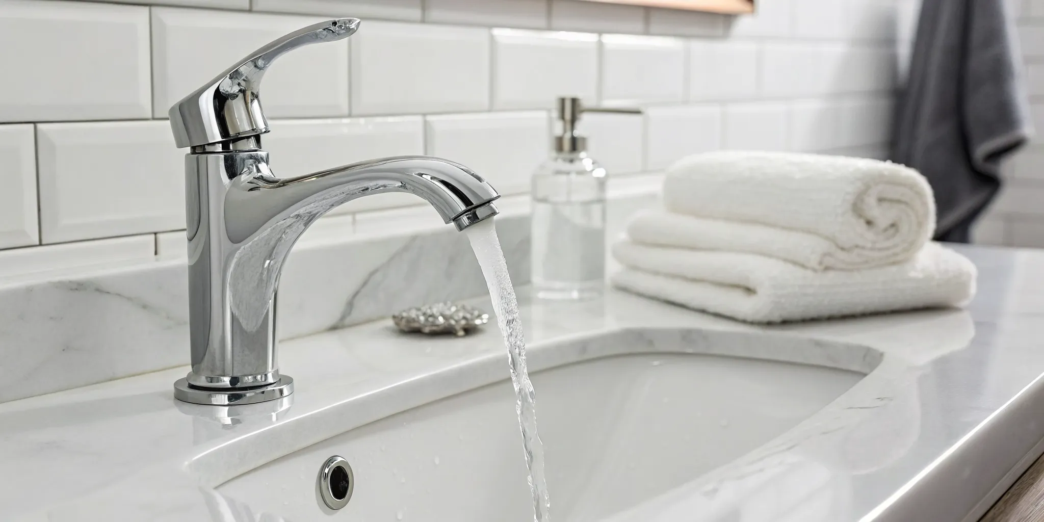 A leaking faucet in need of repair.